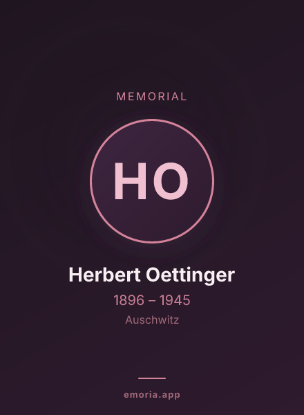 Memorial portrait of Herbert Oettinger