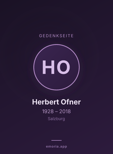 Gedenkportrait von Herbert Ofner