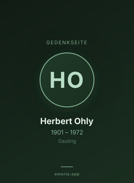 Gedenkportrait von Herbert Ohly