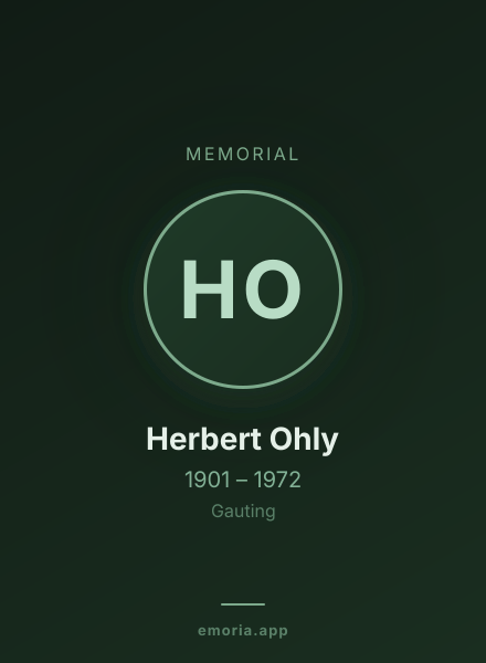 Memorial portrait of Herbert Ohly