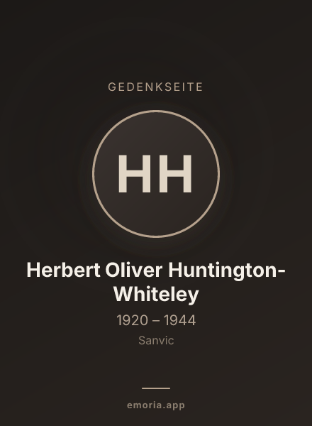Gedenkportrait von Herbert Oliver Huntington-Whiteley