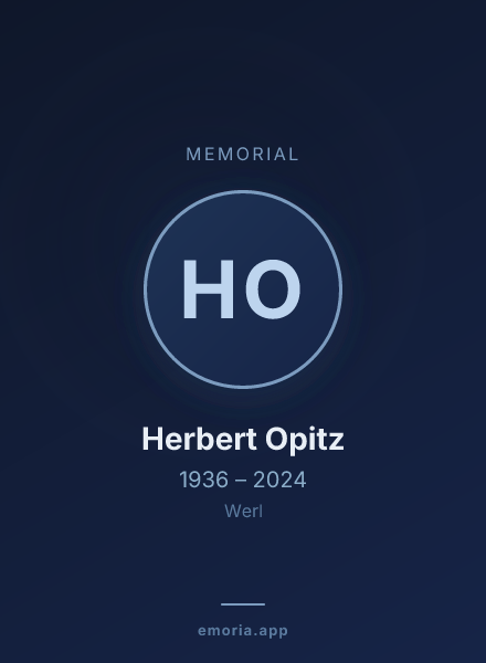 Memorial portrait of Herbert Opitz