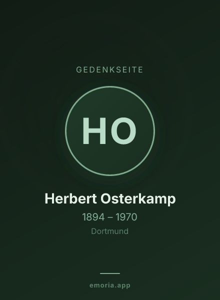 Gedenkportrait von Herbert Osterkamp