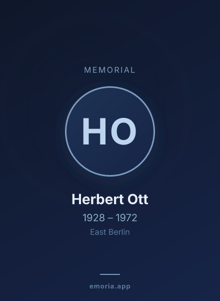 Memorial portrait of Herbert Ott