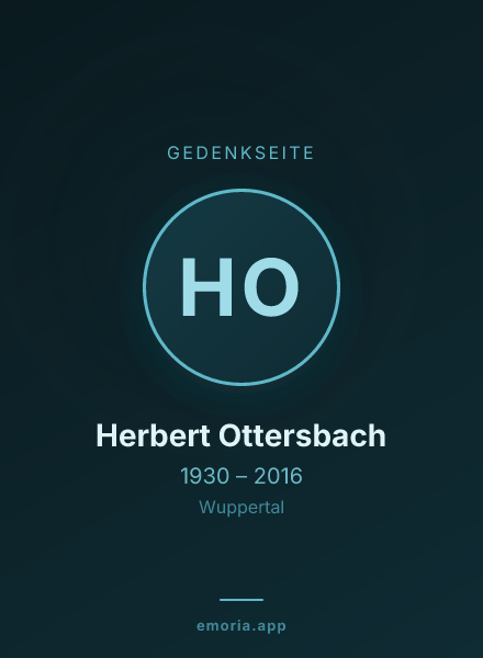 Gedenkportrait von Herbert Ottersbach