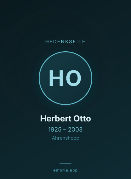 Gedenkportrait von Herbert Otto