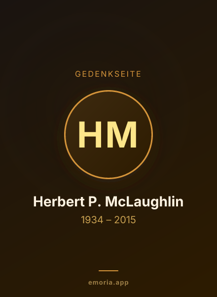 Gedenkportrait von Herbert P. McLaughlin
