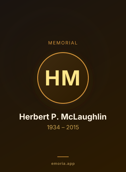 Memorial portrait of Herbert P. McLaughlin