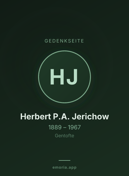 Gedenkportrait von Herbert P.A. Jerichow