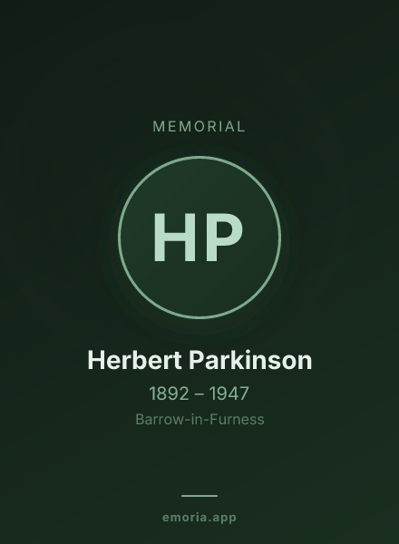 Memorial portrait of Herbert Parkinson
