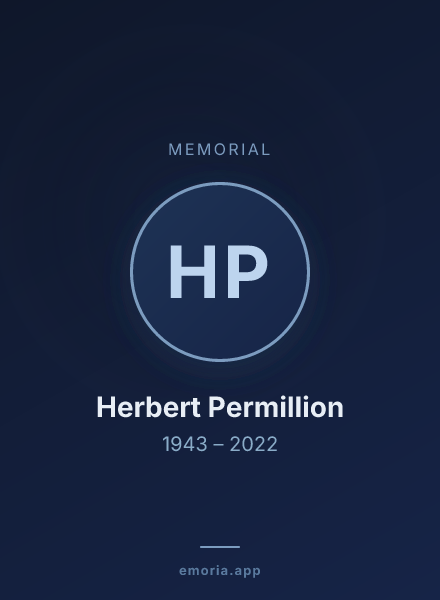 Memorial portrait of Herbert Permillion