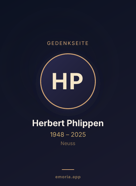 Gedenkportrait von Herbert Phlippen