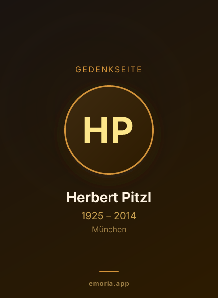 Gedenkportrait von Herbert Pitzl