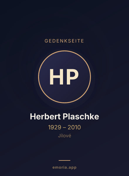 Gedenkportrait von Herbert Plaschke