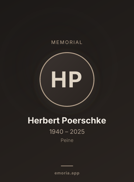 Memorial portrait of Herbert Poerschke