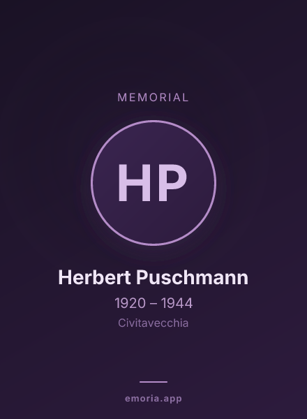 Memorial portrait of Herbert Puschmann
