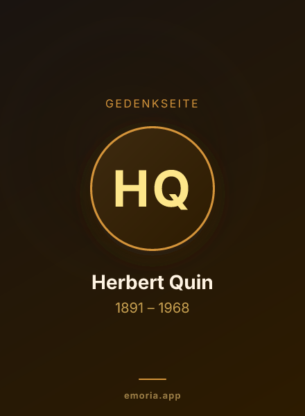 Gedenkportrait von Herbert Quin