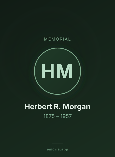 Memorial portrait of Herbert R. Morgan