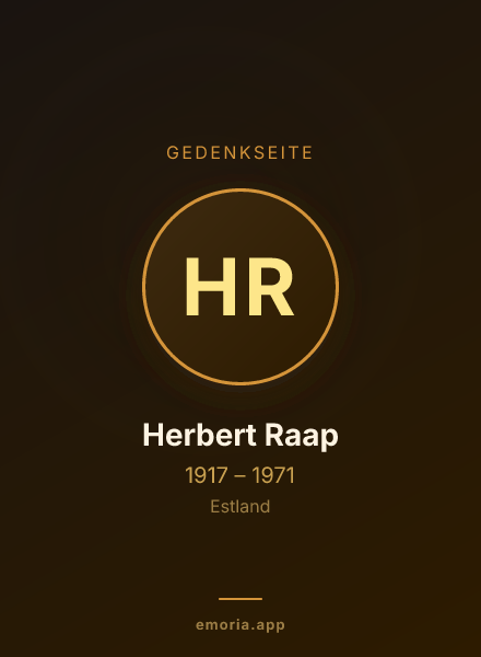 Gedenkportrait von Herbert Raap