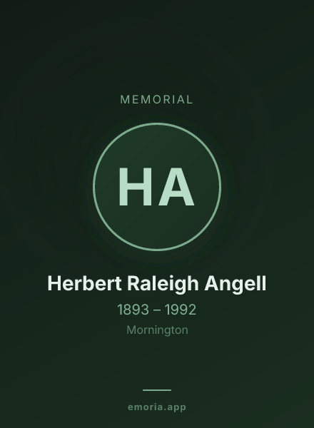 Memorial portrait of Herbert Raleigh Angell
