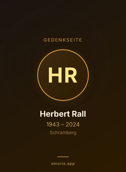 Gedenkportrait von Herbert Rall