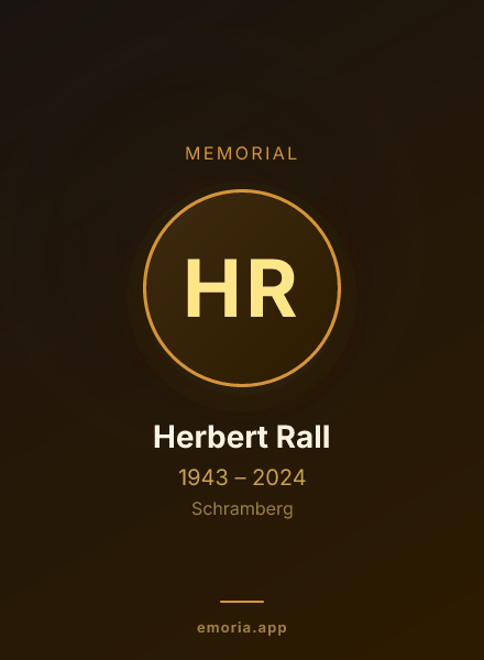 Memorial portrait of Herbert Rall