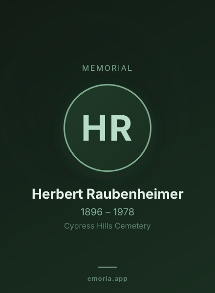 Memorial portrait of Herbert Raubenheimer
