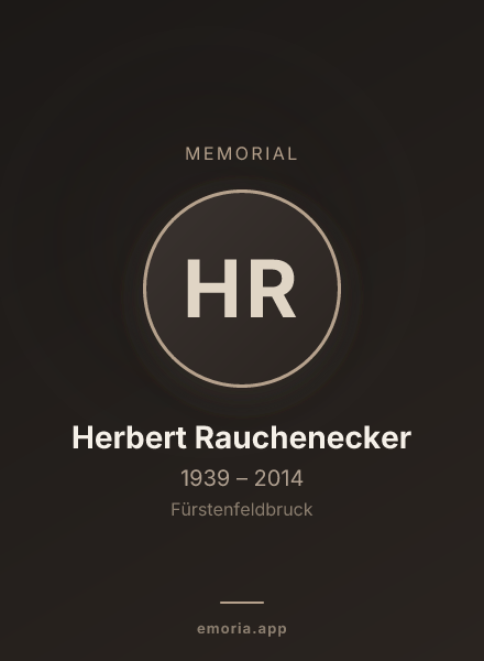 Memorial portrait of Herbert Rauchenecker