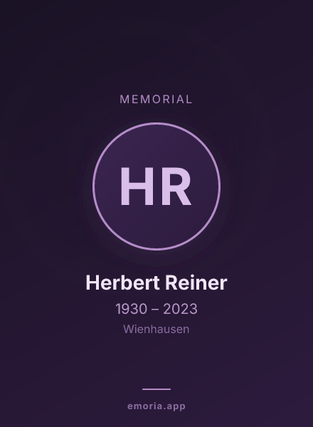 Memorial portrait of Herbert Reiner