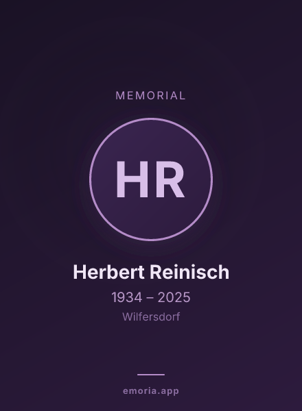 Memorial portrait of Herbert Reinisch