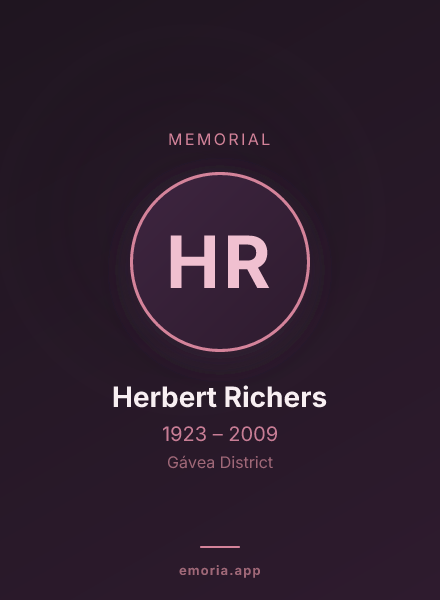 Memorial portrait of Herbert Richers