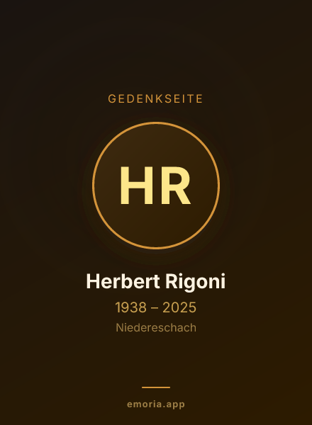 Gedenkportrait von Herbert Rigoni