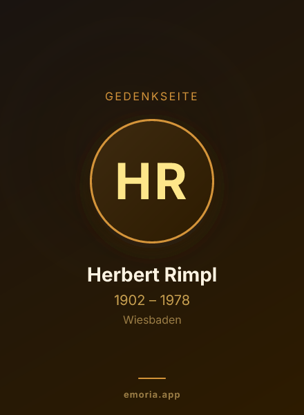 Gedenkportrait von Herbert Rimpl