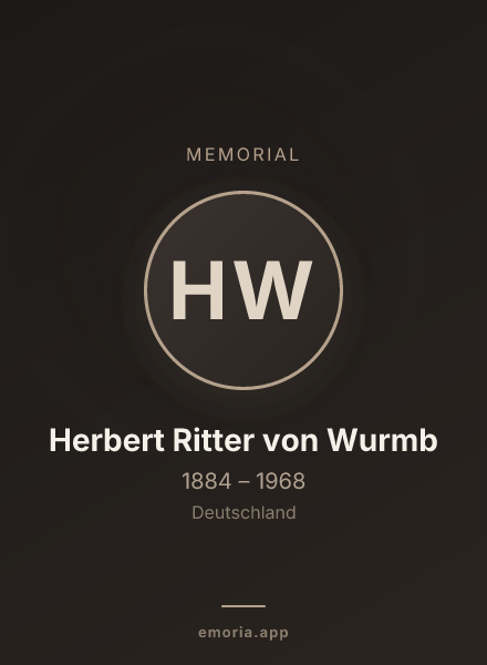 Memorial portrait of Herbert Ritter von Wurmb