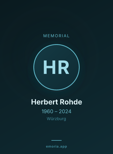 Memorial portrait of Herbert Rohde
