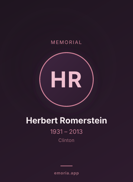 Memorial portrait of Herbert Romerstein