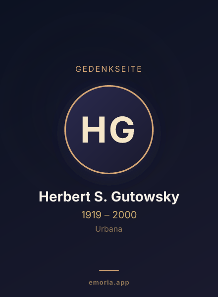 Gedenkportrait von Herbert S. Gutowsky