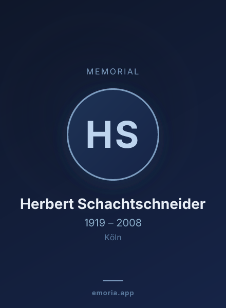 Memorial portrait of Herbert Schachtschneider