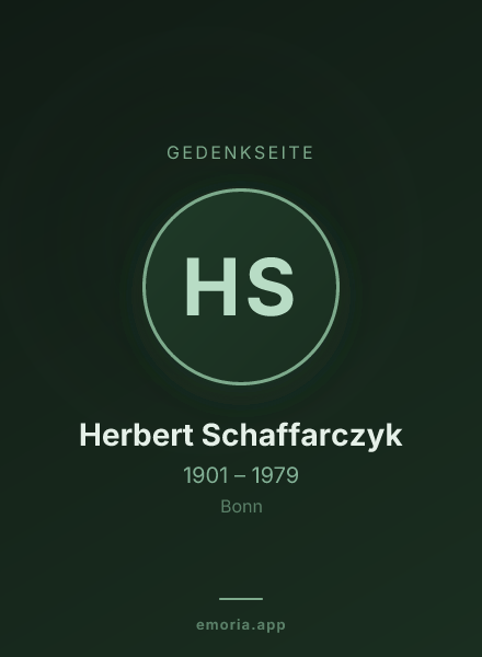 Gedenkportrait von Herbert Schaffarczyk