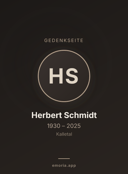 Gedenkportrait von Herbert Schmidt