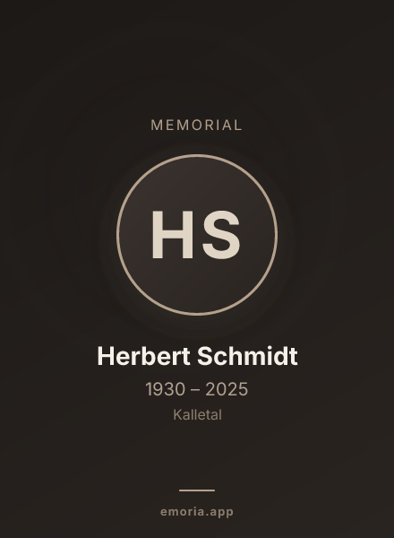 Memorial portrait of Herbert Schmidt
