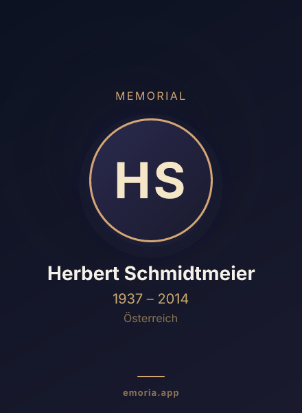 Memorial portrait of Herbert Schmidtmeier