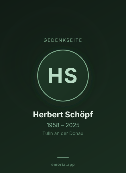 Gedenkportrait von Herbert Schöpf