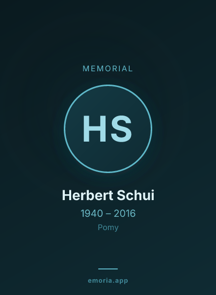 Memorial portrait of Herbert Schui