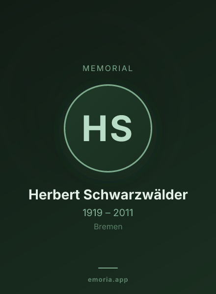 Memorial portrait of Herbert Schwarzwälder