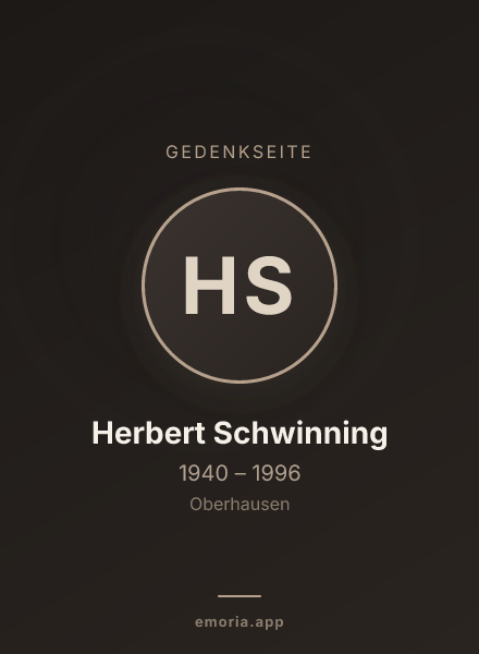 Gedenkportrait von Herbert Schwinning
