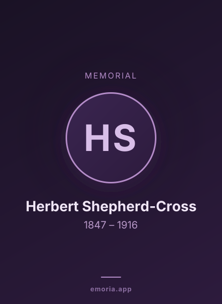 Memorial portrait of Herbert Shepherd-Cross