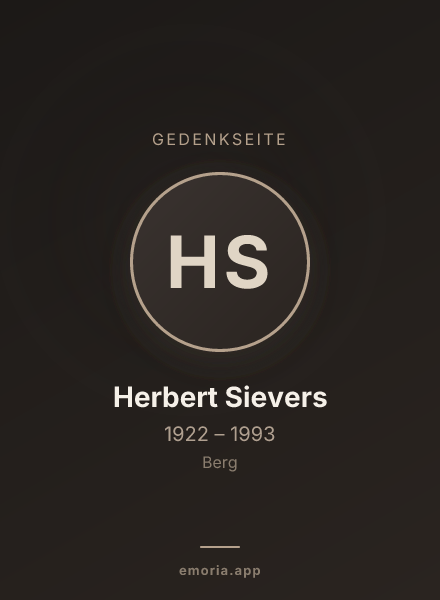 Gedenkportrait von Herbert Sievers