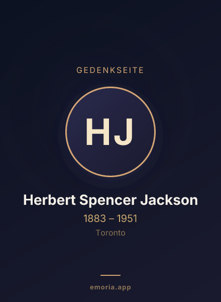 Gedenkportrait von Herbert Spencer Jackson