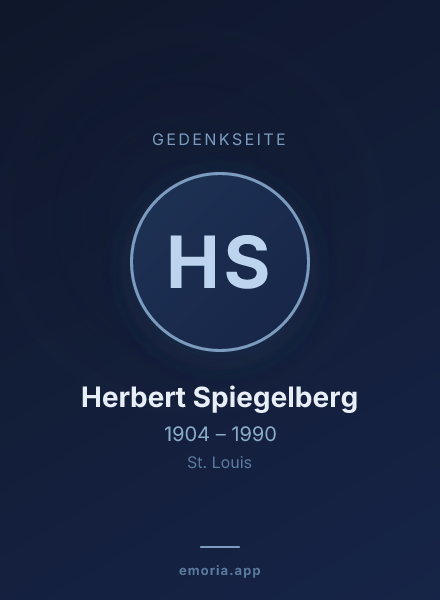 Gedenkportrait von Herbert Spiegelberg